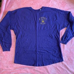 Saint Michaels College Purple and Yellow Shirt L